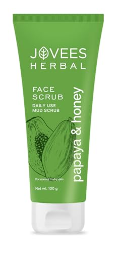 Jovees Herbal Papaya & honey Face Scrub For Normal to Dry Skin 100gm